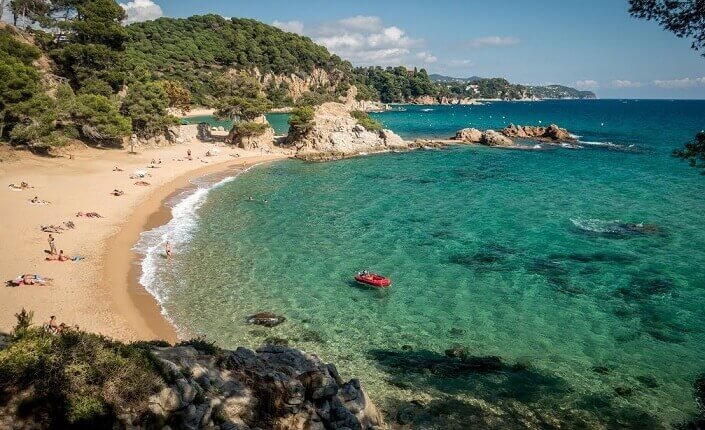Beach Platja de Treumal Costa Brava Catalonia